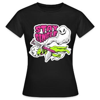 Valentine's Day - Stay Single - Anti Valentine - Women's T-Shirt - black - Front - AI Model Female 172 dark (172cm)
