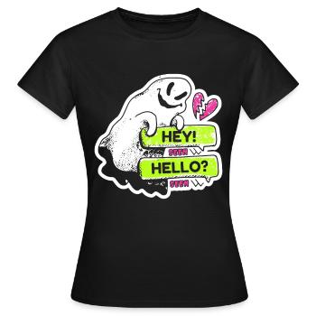 Valentine's Day - Funny Ghosting - Anti Valentine - Women's T-Shirt - black - Front - AI Model Female 172 dark (172cm)