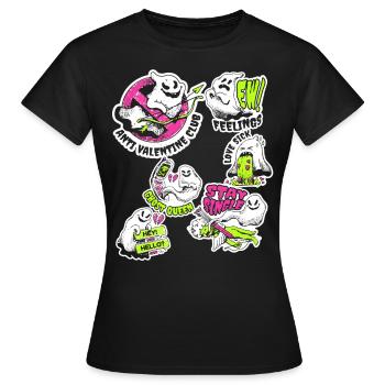 Valentine's Day - Ghosting Singles - Anti Valentine - Women's T-Shirt - black - Front - AI Model Female 172 dark (172cm)