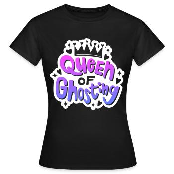 Valentine's Day - Queen of Ghosting - Anti Valentine - Women's T-Shirt - black - Front - AI Model Female 172 dark (172cm)