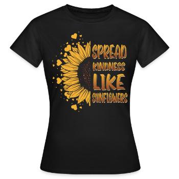 Inspiration de Motivation de tournesol - T-shirt Femme - noir - Devant - AI Model Female 172 dark (172cm)