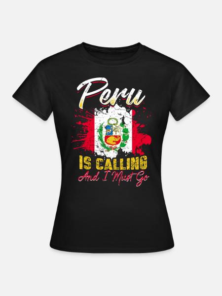Peru Flagge - Frauen T-Shirt - Schwarz