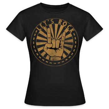 Musique rock and roll Musique rock - T-shirt Femme - noir - Devant - AI Model Female 172 dark (172cm)