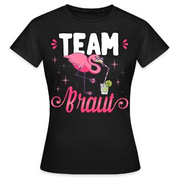 Team Braut JGA Frauen Tshirt Polterabend Damen - Frauen T-Shirt - Schwarz - Vorne - AI Model Female 172 dark (172cm)