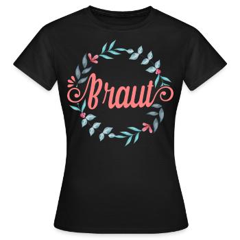 JGA T-Shirt Braut Outfit Junggesellinnenabschied - Frauen T-Shirt - Schwarz - Vorne - AI Model Female 172 dark (172cm)