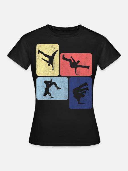 Breakdance Rétro Breakdancer Danse - T-shirt Femme - noir