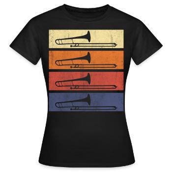 Musique de cuivres pour trompette - T-shirt Femme - noir - Devant - AI Model Female 172 dark (172cm)