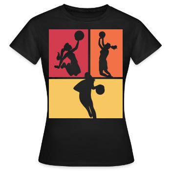 Women Basketball Girls Basketball Player - Women's T-Shirt - black - Front - AI Model Female 172 dark (172cm)