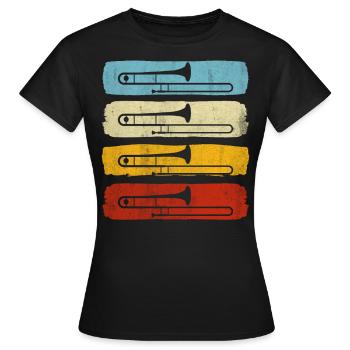 Musique de cuivres pour trompette - T-shirt Femme - noir - Devant - AI Model Female 172 dark (172cm)