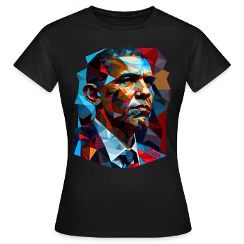 Pop Art d’Obama - T-shirt Femme - noir - Devant - AI Model Female 172 dark (172cm)