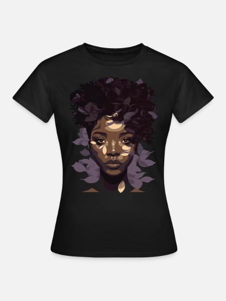Juneteenth Melanin Queen - Belle femme Afro - T-shirt Femme - noir