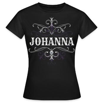 Johanna Nom Prénom personnalisé - T-shirt Femme - noir - Devant - AI Model Female 172 dark (172cm)