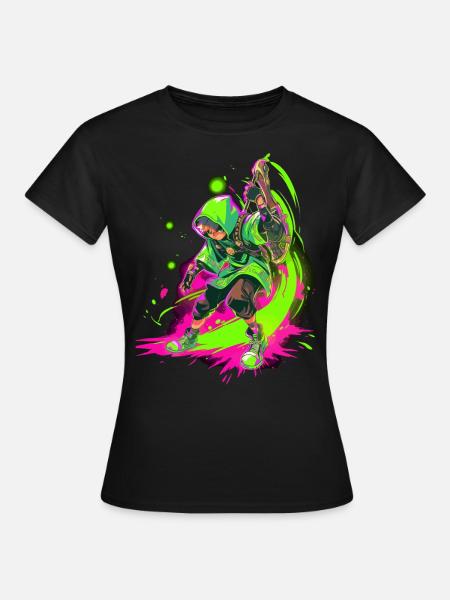 Legendärer Waldjunge im SplashArt Gaming-Design - Frauen T-Shirt - Schwarz