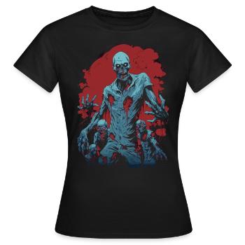 Zombie Apocalypse: Halloween Horde of the Undead - T-shirt Femme - noir - Devant - AI Model Female 172 dark (172cm)