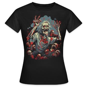 Zombie effrayant d’Halloween - Horde de morts-vivants - T-shirt Femme - noir - Devant - AI Model Female 172 dark (172cm)