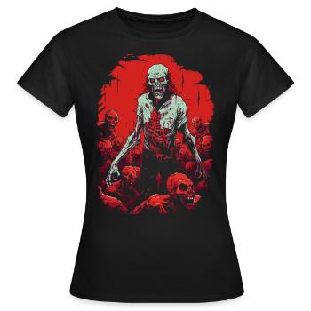 Libérez l’horreur: zombie dans la horde d’Halloween - T-shirt Femme - noir - Devant - AI Model Female 172 dark (172cm)