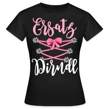 Trachtenshirt Damen Trachten T-Shirt Dirndl Ersatz - Frauen T-Shirt - Schwarz - Vorne - AI Model Female 172 dark (172cm)
