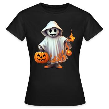 Ghoulishes Jack O' Lantern Costume Happy Halloween! - Women's T-Shirt - black - Front - AI Model Female 172 dark (172cm)
