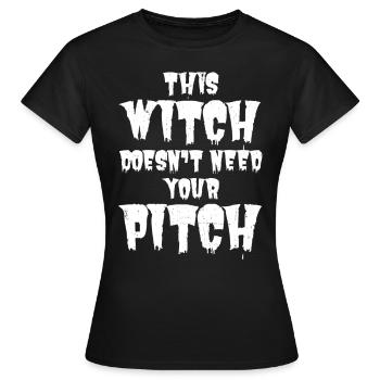 Costume d’Halloween introverti - Humour cynique - T-shirt Femme - noir - Devant - AI Model Female 172 dark (172cm)