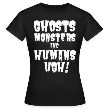 La tenue d’Halloween parfaite pour les cyniques cool - T-shirt Femme - noir - Devant - AI Model Female 172 dark (172cm)
