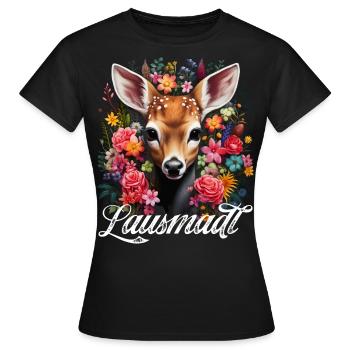 Trachten T-Shirt Lausmadl Damen Trachtenshirt - Frauen T-Shirt - Schwarz - Vorne - AI Model Female 172 dark (172cm)