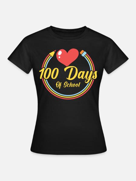 100 dagen school voor studenten 100 dagen school - Vrouwen T-shirt - zwart