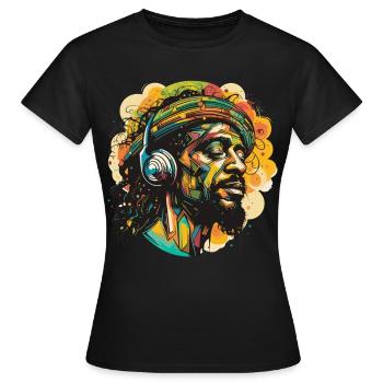 Reggae Man, Reggae Music, Reggae Feeling, Reggae, - Women's T-Shirt - black - Front - AI Model Female 172 dark (172cm)