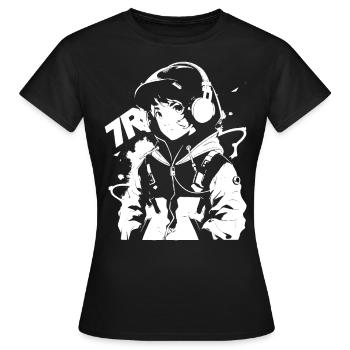 Shibuya's cool Cyberpunk Style Anime Boy Otaku - Frauen T-Shirt - Schwarz - Vorne - AI Model Female 172 dark (172cm)