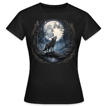 Lobo4-KARTON - Frauen T-Shirt - Schwarz - Vorne - AI Model Female 172 dark (172cm)