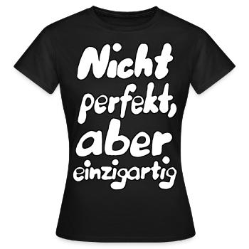 Pas parfait... - T-shirt Femme - noir - Devant - AI Model Female 172 dark (172cm)