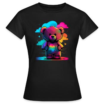 Nounours - T-shirt Femme - noir - Devant - AI Model Female 172 dark (172cm)