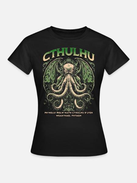 Comsic Horror Cthulhu Kult Lovecraft Necronomicon - Frauen T-Shirt - Schwarz