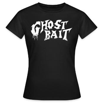 Appât fantôme Lettrage en détresse | Appât fantôme - T-shirt Femme - noir - Devant - AI Model Female 172 dark (172cm)