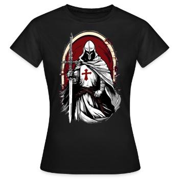 Croisé avec la - T-shirt Femme - noir - Devant - AI Model Female 172 dark (172cm)