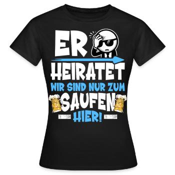 Poltern Männer T-Shirt Polterabend Männer Polterer - Frauen T-Shirt - Schwarz - Vorne - AI Model Female 172 dark (172cm)