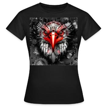Steampunk style rétro Eagle - T-shirt Femme - noir - Devant - AI Model Female 172 dark (172cm)