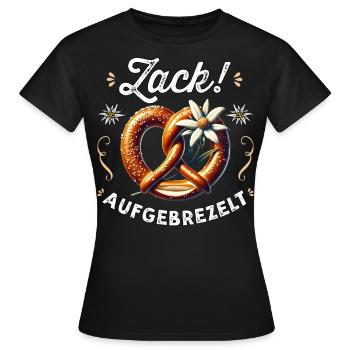 Trachten T-Shirt Damen Trachtenshirt Dirndl Shirt - Frauen T-Shirt - Schwarz - Vorne - AI Model Female 172 dark (172cm)
