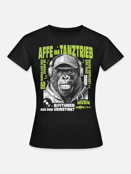 Bassblick Shirt: Gorilla Headphones in Turf Mode - Women's T-Shirt - black