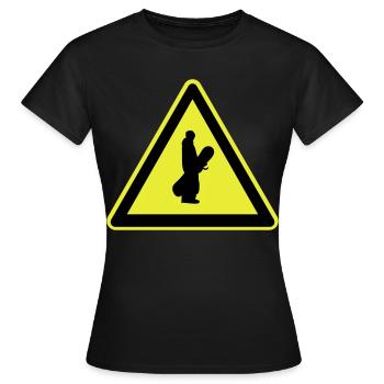 Plaque de snowboard - T-shirt Femme - noir - Devant - AI Model Female 172 dark (172cm)