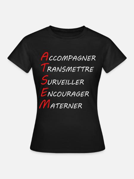 ATSEM - T-shirt Femme - noir