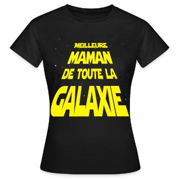 Meilleur maman de la galaxie - T-shirt Femme - noir - Devant - AI Model Female 172 dark (172cm)