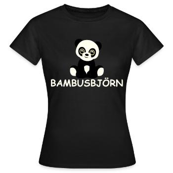 Bambus-Björn - Frauen T-Shirt - Schwarz - Vorne - AI Model Female 172 dark (172cm)