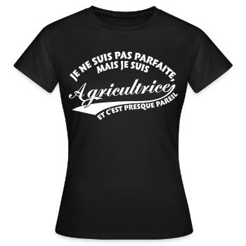 Parfaite Agricultrice - T-shirt Femme - noir - Devant - AI Model Female 172 dark (172cm)