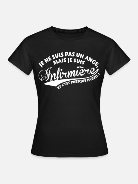 Ange Infirmière - T-shirt Femme - noir