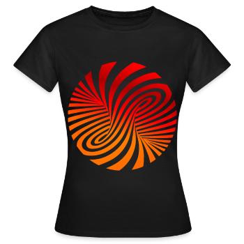 tornade psychédélique illusion d’optique tourbillon dre - T-shirt Femme - noir - Devant - AI Model Female 172 dark (172cm)