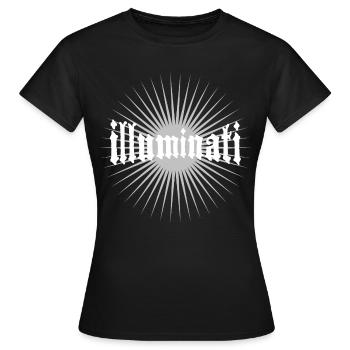 Illuminati star fun police conspiration secrète - T-shirt Femme - noir - Devant - AI Model Female 172 dark (172cm)