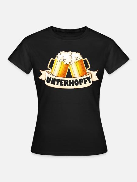Unterhopft - Frauen T-Shirt - Schwarz