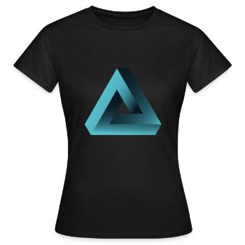 pyramide illusion optique illusion Illuminati ne - T-shirt Femme - noir - Devant - AI Model Female 172 dark (172cm)