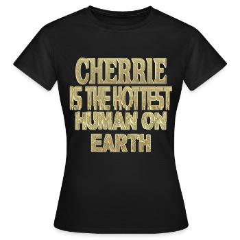 Cherrie - T-shirt Femme - noir - Devant - AI Model Female 172 dark (172cm)