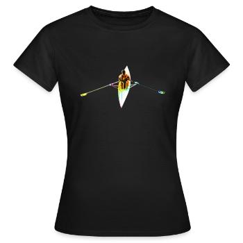 Colorful rower - Women's T-Shirt - black - Front - AI Model Female 172 dark (172cm)